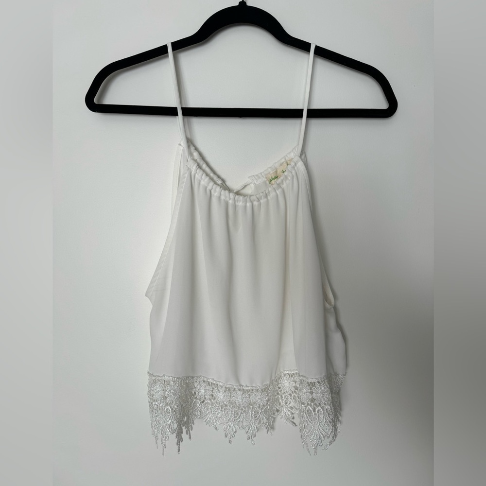 White Halter Crop Top